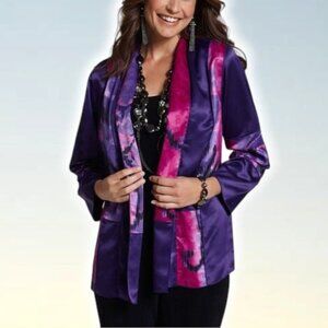 CHICO'S Travelers Collection Filigree Sofia Jacket Sz 4